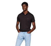 Tommy Hilfiger Herren Kurzarm Casual Poloshirts in Regular Fit mit Liquid Cotton, Schwarz, XX-Large