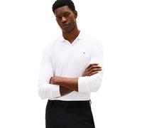 Langarm-Poloshirt TOMMY HILFIGER "L/S LIQUID COTTON REG POLO mit Jersey und Markenlabel", Herren, Gr. XL, weiß, Jersey, Obermaterial: 100% Baumwolle, Shirts Langarm-Poloshirt, unifarben, casual, regul