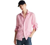 Tommy Hilfiger Herren Langarm Casual Leinen Button Down in Regular Fit, Klassisches Pink, Klein