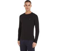 Tommy Hilfiger Herren Langarmshirt Stretch Slim Fit Long Sleeve Tee Basic, Schwarz (Black), XXL