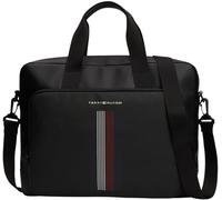 Tommy Hilfiger Herren Laptoptasche Foundation Computer Bag mit Reißverschluss, Schwarz (Black), Einheitsgröße