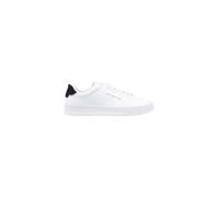 Tommy Hilfiger Herren Court Sneaker Detail Essential aus Leder, Weiß (White/Desert Sky), 41