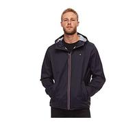 Tommy Hilfiger Herren Leichte, Wasserabweisende Kapuze Regenjacke, Marineblau, S