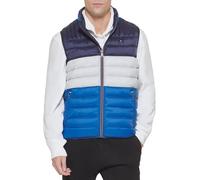Tommy Hilfiger Herren Lightweight Packable Puffer Vest Jacket (Standard and Big & Tall) Daunenweste, Königsblau/EIS/Marineblau Colorblock, M
