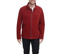 Tommy Hilfiger Herren Lightweight Polar Fleece Jacket Fleecejacke, Rot/Ausflug, einfarbig (Getaway Solids), M