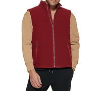 Tommy Hilfiger Herren Lightweight Polar Vest Fleece-Weste, Rot/Ausflug, einfarbig (Getaway Solids), S