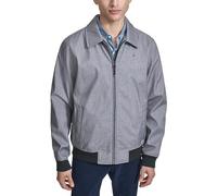 Tommy Hilfiger Herren Lightweight Water Resistant Varsity Bomber Jacket Shell-Jacke, Heather Grey Softshell W. Laydown-Kragen, S