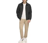 Tommy Hilfiger Herren Lightweight Water Resistant Varsity Bomber Jacket Shell-Jacke, Schwarze Softshell W. Laydown-Kragen, XXL