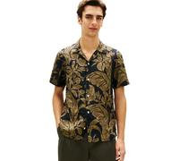 LINEN FLORAL AOP SS RF 1/2 Blau XL