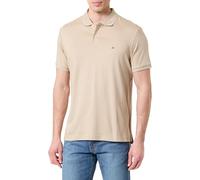 Poloshirt TOMMY HILFIGER "LIQUID COTTON REG SEASONAL POLO", Herren, Gr. L, grün (sandalwood), Jersey, Obermaterial: 100% Baumwolle, unifarben, normal hüftlang, Rippbündchen, Shirts, mit Logostickerei 