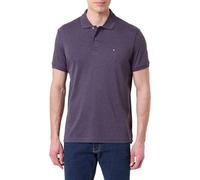 Poloshirt TOMMY HILFIGER "LIQUID COTTON REG SEASONAL POLO", Herren, Gr. L, mulberry haze heather, Jersey, Obermaterial: 100% Baumwolle, normal hüftlang, Rippbündchen, Shirts, mit Logostickerei (933690