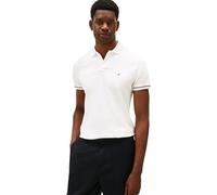 Tommy Hilfiger Herren Liquid Cotton RWB Cuff Slim Polo MW0MW41612 S/S Polo, Weiß, Größe XXL, Weiß (Ecru), XXL