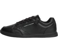 Sneaker TOMMY HILFIGER "LOW PRO CUPSOLE PERF LEATHER", Herren, Gr. 42, schwarz, Leder, Lederimitat, Schuhe Sneaker, Schnürschuh, Halbschuh, Freizeitschuh mit seitlichem Logoschriftzug (18359101-42) sc
