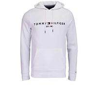 Tommy Hilfiger Herren Logo Hoody Sweatshirt, Weiß (Snow White 118), X-Large (Herstellergröße:XL)