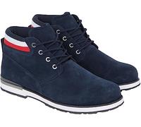 Schnürboots TOMMY HILFIGER "CORE SUEDE BOOT" Gr. 41, blau (dunkelblau) Herren Schuhe Schnürboots Desertboots Stoffschuhe mit Anziehlasche (24126532-41)