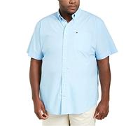 Tommy Hilfiger Herren Maxwell Kurzarm-Shirt mit Knopfleiste Button Down Hemd, Blaue Glocke, 4X-Groß