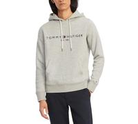 Tommy Hilfiger Herren Medium Weight Fleece Hoodie Sweatshirt with Embroidered Logo, Also Available in Big & Tall Kapuzenpullover, Wolke Heather