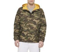 Tommy Hilfiger Herren Men's Lightweight Breathable Waterproof Hooded Rain Jacket Regenmantel, Camouflage, XL