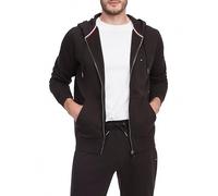 Tommy Hilfiger Herren Medium Weight Fleece Full Zip Up Hoodie Kapuzenpullover, Schwarz, X-Large