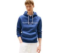 Tommy Hilfiger Herren Mittelschweres Fleece-Kapuzen-Sweatshirt mit Gesticktem Logo, Auch Erhältlich in Big & Tall Kapuzenpullover, Ägäis Heather, XXL