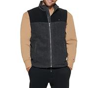 Tommy Hilfiger Herren Polar Fleece Weste, Schwarz/Dunkelgrau, Medium