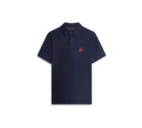 Poloshirt TOMMY HILFIGER "TH SCRIPT REGULAR", Damen, Gr. L, desert sky, Piqué, Obermaterial: 100% Baumwolle, regular fit normal, Rippbündchen, Shirts, aus Piqué mit Logo (73700302-L) desert sky
