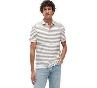 Poloshirt TOMMY HILFIGER "1985 REGULAR POLO", Herren, Gr. S, beige (ivory petal, schwarz), Piqué, Obermaterial: 96% Baumwolle, 4% Elasthan, hoch geschlossener Ausschnitt, Shirts, aus Piqué (72166521-S