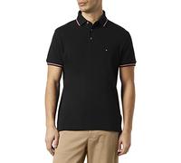 Tommy Hilfiger Herren Poloshirt Kurzarm 1985 Rwb Tipped Slim Polo Slim Fit, Schwarz (Black), S