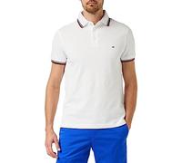 Tommy Hilfiger Herren Poloshirt Kurzarm 1985 Rwb Tipped Slim Polo Slim Fit, Weiß (White), L