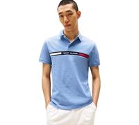 Tommy Hilfiger Herren Poloshirt Kurzarm Chest Insert Regular Fit, Blau (Brisk Blue), L