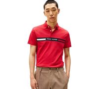 Poloshirt TOMMY HILFIGER "HILFIGER CHEST INSERT REG POLO", Herren, Gr. XXL, medium rot, Piqué, Obermaterial: 96% Baumwolle, 4% Elasthan, Rippbündchen, Shirts (94554549-XXL) medium rot