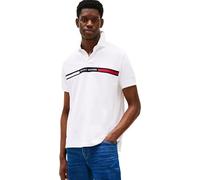 Tommy Hilfiger Hilfiger Chest Insert REG Polo Langarm T-Shirt Herren, Weiß (White), L