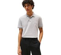 Tommy Hilfiger Herren Poloshirt Kurzarm Contrast Collar Block Regular Fit, Grau (Light Grey Heather), L
