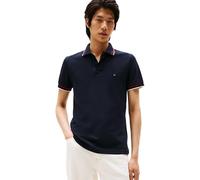 Tommy Hilfiger Herren Poloshirt Kurzarm Cuff Interest Slim Fit, Blau (Desert Sky), L
