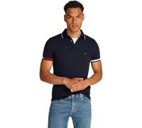 Tommy Hilfiger Herren Poloshirt Kurzarm Flag Cuff Slim Fit, Blau (Desert Sky), XS