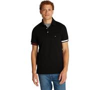 Tommy Hilfiger Herren Poloshirt Kurzarm Flag Cuff Slim Fit, Schwarz (Black), 3XL