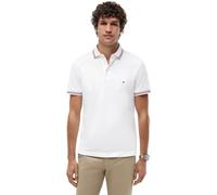 Tommy Hilfiger Herren Poloshirt Kurzarm Slim Fit mit Kontrast-Details, Weiß (White), L