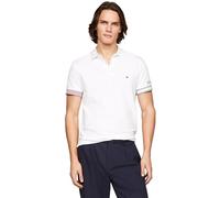 Poloshirt TOMMY HILFIGER "FLAG CUFF SLIM POLO" Gr. XXL, weiß (white) Herren Shirts (83972049-XXL) white