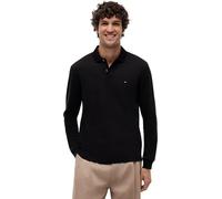 Langarm-Poloshirt TOMMY HILFIGER "L/S LIQUID COTTON REG POLO" Gr. S, schwarz (black) Herren Shirts (99750458-S) black