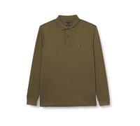 Tommy Hilfiger Herren Poloshirt Langarm Liquid Cotton Regular Fit, Mehrfarbig (Army Green), L