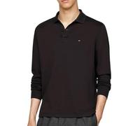 Langarm-Poloshirt TOMMY HILFIGER "L/S LIQUID COTTON REG POLO" Gr. S, schwarz (black) Herren Shirts (99750458-S) black