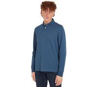 Tommy Hilfiger Herren Poloshirt Langarm Regular Fit mit Knopfleiste, Blau (Aegean Sea), S