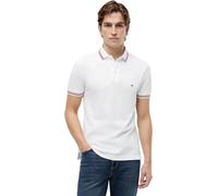 Tommy Hilfiger Herren Poloshirt MW0MW37346, schmale Passform, S/S, Weiß, Größe XXL, Weiß (Weiß), XXL