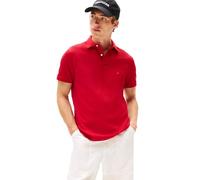 Tommy Hilfiger Herren Poloshirts Kurzarm in Regular Fit mit Stretch und Bio-Piqué-Baumwolle, Mittelrot, L