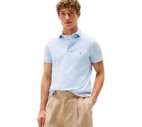 Tommy Hilfiger Herren Poloshirts Kurzarm in Slim Fit mit Stretch und Bio-Piqué-Baumwolle, Breezy Blue, Klein