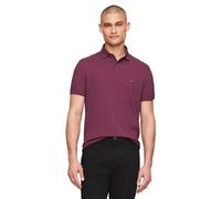 Tommy Hilfiger Herren Poloshirts Kurzarm in Slim Fit mit Stretch und Bio-Piqué-Baumwolle, Heritage Plum, Klein