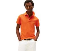 Tommy Hilfiger Herren Poloshirts Kurzarm in Slim Fit mit Stretch und Bio Pique Baumwolle Kurzarm Poloshirts in Slim Fit mit Stretch und Organic Pique Baumwolle, Brillantes Orange, XXL