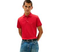 Tommy Hilfiger Herren Poloshirts Kurzarm in Slim Fit mit Stretch und Bio-Piqué-Baumwolle, Primärrot, Mittel