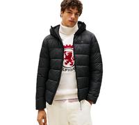 Tommy Hilfiger Herren Pufferjacke Mid Weight mit Kapuze, Schwarz (Black), XXXL