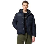Tommy Hilfiger Herren Pufferjacke Mix Down Hooded Puffer Jacket mit Kapuze, Blau (Desert Sky), XL